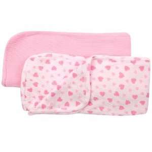  Koala Baby 2 Pack Thermal Blanket   Hearts Pink Baby