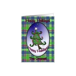  Happy Holidays Tree Ornament Card Card Health & Personal 