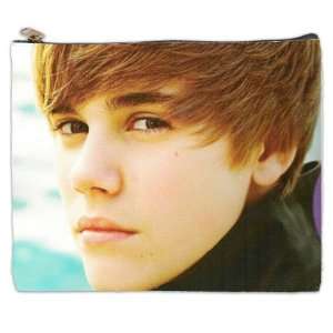   Its Justin Bieber Collectible Photo Cosmetic Bag Extra Large: Beauty