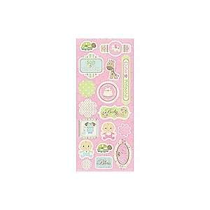   Imaginisce Baby Powder Chipboard Stickers Sticky Kisses Electronics
