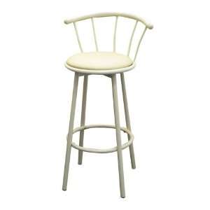  Ivory Set of 2 Swivel Barstools