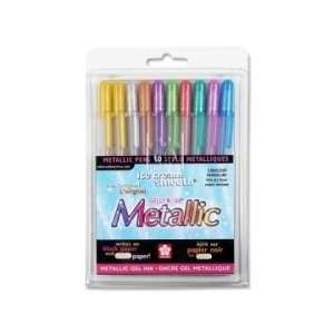   Metallic Gel Ink Pen  Assorted Colors   SAK57370: Office Products