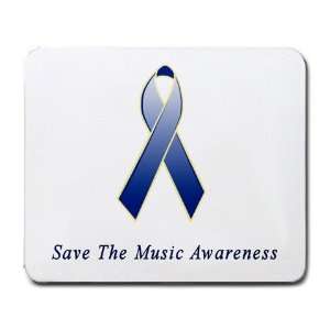 Save The Music Awareness Ribbon Mouse Pad
