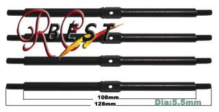 Traxxas Revo 2.5 / Revo 3.3 Turnbuckle Rods for Front and Rear   Black