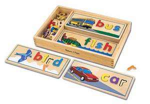   ~activity~spelling~educational Melissa and Doug ~well made wooden toy