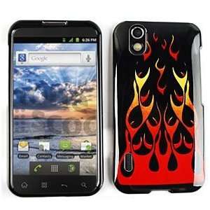   Flame Fire Design Snap On Hard Protective Cover Case Cell Phone (Free