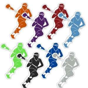  Lacrosse Player Silhouette Magnet   Female Sports 