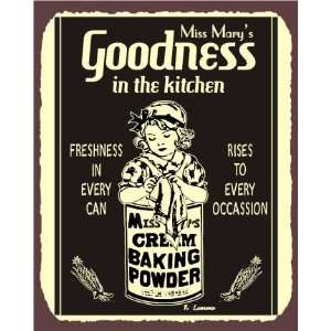   Baking Powder Vintage Metal Art Kitchen Retro Tin Sign: Home & Kitchen