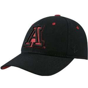  Zephyr Arizona Wildcats Black DH Metallic Logo Fitted Hat 