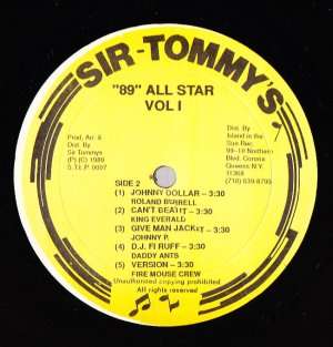 VA   SIR TOMMYS 89 ALL STARS LP, King Everald,TrevorJR  