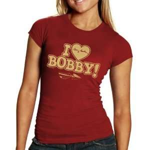   Seminoles (FSU) Ladies Garnet I Love Bobby T shirt: Sports & Outdoors