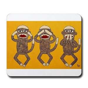  sock monkeys Funny Mousepad by CafePress: Office Products