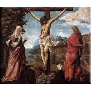 Christ On The Cross Between Mary And St. John 30x26 Streched Canvas 
