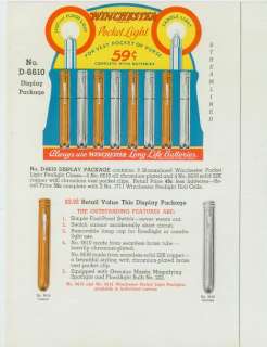 Catalog Page Ad Winchester Pocket Light Flashlight 1939  