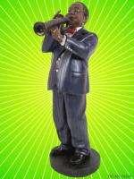 12 black man jazz trumpet player beautiful polyresin statue will 