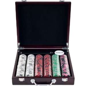 10 1900 33701   300 Tri Color Triple Crown Chips in Cigar 