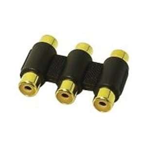  Luxtronic Triple Rca Female To Triple Rca Female Coupler Black 