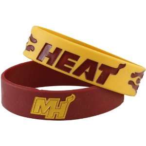  Miami Heat PHAT Bandz Bracelet 2 Pack
