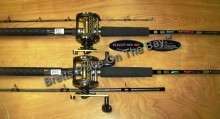 PK OKUMA TROLLING COMBOS XP 302L REELS W/ 86 GLT RODS  