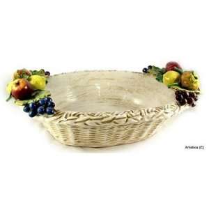  ROBBIANA Large oval bowl with Fruit [#A727/F ROB]