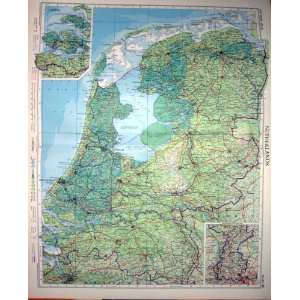   Colour Map 1955 Netherlands Amsterdam Antwerpen Aachen