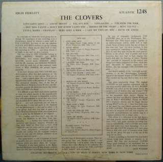 THE CLOVERS s/t LP vinyl ATLANTIC 1248 VG 1956 1st  