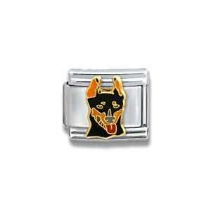 Doberman Dog Breed Canine Collection Italian Charm 18k Gold by Casa D 