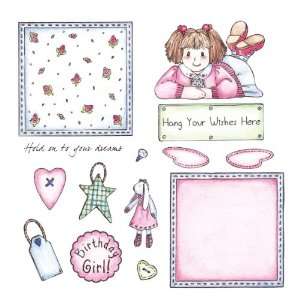  Polly Unmounted Rubber Stamp Set 6X6 Sheet Chloe: Toys & Games