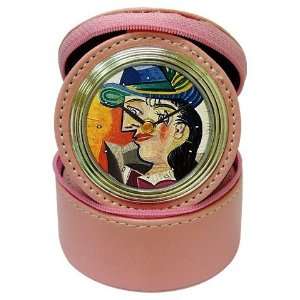   Woman with Blue Hat Picasso Jewelry Case Travel Clock: Home & Kitchen