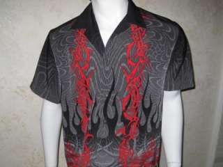 Black Red Gray MT:2 Shirt w Tribal Tattoo Designs  