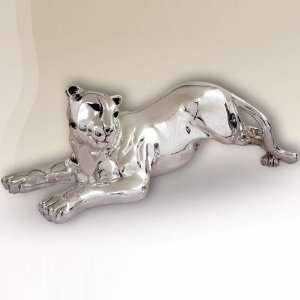 Panther Contemporary Silver Plated Sculpture: Home 