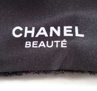   Black Canvas Beaute Boucle Cosmetic Makeup Case Bag Travel Tote  