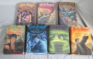   complete 1 st ed harry potter hardcover book set books 1 7 they are by