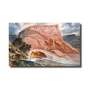 Super Chief Train Speeds Through A Canyon On The Navajo Reservation 