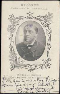 BOER WAR, President of Transvaal Paul Krüger (1900)  