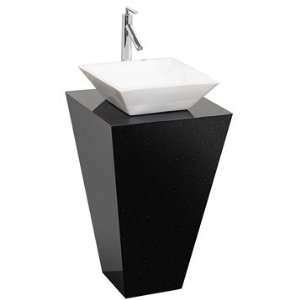  Esprit Custom Bathroom Pedestal Vanity   Black Granite w 