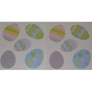   Decorated Easter Eggs Peel & Stick Wall Decals: Home & Kitchen