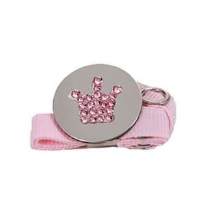  Binky Bling Pacifier Holder Pink Crown Baby