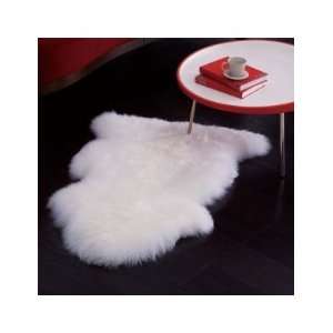  Ivory White Sheepskin Rug   Single (2x3.5 Ft): Home 