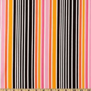  44 Wide Orange/Black Stripes Feelin Groovy Fabric By 