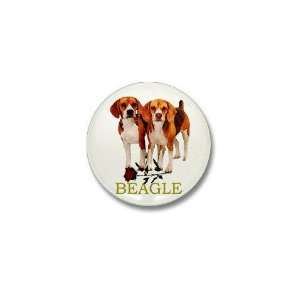  Beagle Valentines Love Heart Pets Mini Button by  