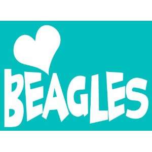  Imagine This Car Window Decal, Heart Beagles: Pet Supplies