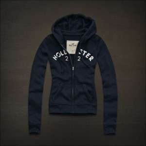 Hollister Co NWT Womens Old Towne Navy Blue Zip Hoodie XS  
