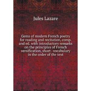   , short . vocabulary in the order of the text Jules Lazare Books