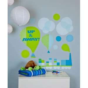  Modern Train and Balloons Peel & Place Wall Stickers