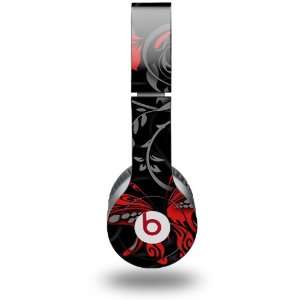 Twisted Garden Gray and Red Decal Style Skin (fits genuine Beats Solo 