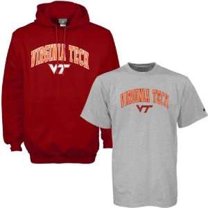   Tech Hokies Campus Hoody Sweatshirt & T shirt Pack: Sports & Outdoors