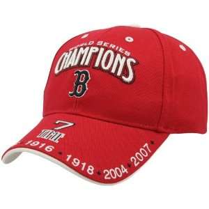 Twins Enterprise Boston Red Sox Red Time Line Adjustable Hat  