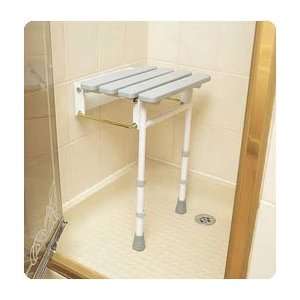 Tooting Slatted Shower Seat Leg Length: Long, Seat Height: 24 28 (60 