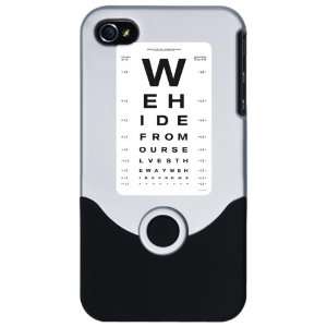 iPhone 4 or 4S Slider Case Silver Optometrist Opthamologist Eye Chart